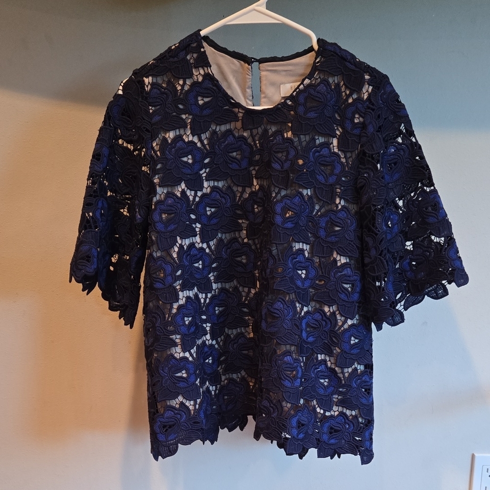 Hunter Bell Navy Lace Women's Top